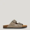 Sandalias de ante con doble hebilla