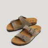 Sandalias de ante con doble hebilla