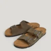 Sandalias de ante con doble hebilla