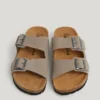 Sandalias de ante con doble hebilla