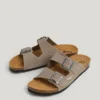 Sandalias de ante con doble hebilla