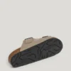 Sandalias de ante con doble hebilla