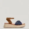 Sandalias de cuña con tiras cruzadas Sandalias de cuña con tiras cruzadas
