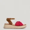 Sandalias de cuña con tiras cruzadas Sandalias de cuña con tiras cruzadas