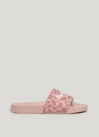 Sandalias deslizantes con estampado animal