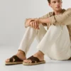 Sandalias planas con tiras cruzadas