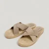 Sandalias planas con tiras cruzadas