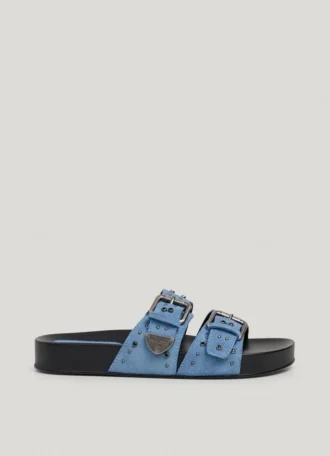Sandalias planas de ante