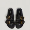 Sandalias planas de ante