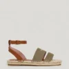 Sandalias planas de yute