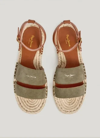 Sandalias planas de yute