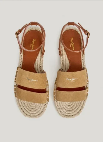 Sandalias planas de yute