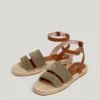 Sandalias planas de yute