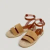 Sandalias planas de yute