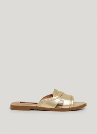 Sandalias planas metalizadas