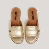 Sandalias planas metalizadas