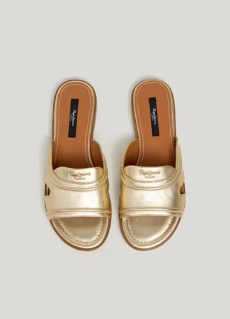 Sandalias planas metalizadas