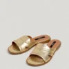 Sandalias planas metalizadas