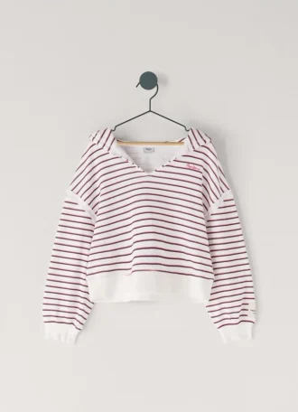 Sudadera con capucha a rayas
