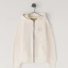 Sudadera con capucha y cremallera completa de corte holgado Sudadera con capucha y cremallera completa de corte holgado