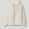 Sudadera con capucha y cremallera completa de corte holgado Sudadera con capucha y cremallera completa de corte holgado