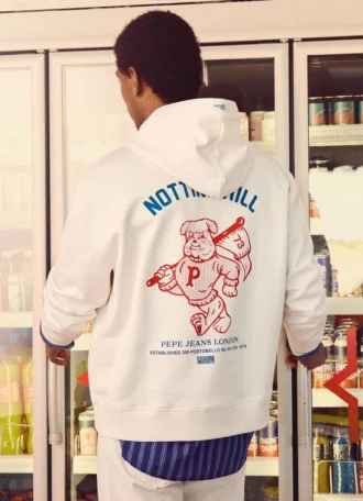 Sudadera con capucha y estampado en la espalda