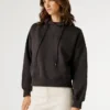 Sudadera con capucha y logotipo con pedrería