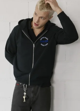 Sudadera con cremallera de corte holgado