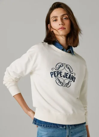 Sudadera con cuello redondo y logotipo