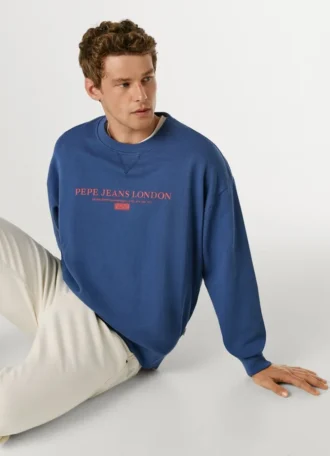 Sudadera con cuello redondo y logotipo
