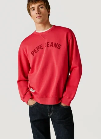 Sudadera con cuello redondo y logotipo