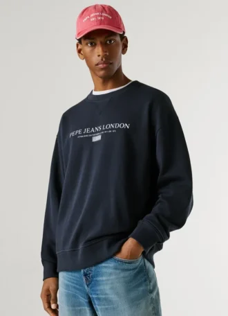 Sudadera con cuello redondo y logotipo