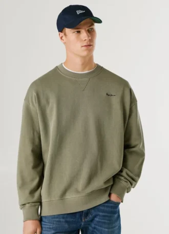 Sudadera con cuello redondo y logotipo Sudadera con cuello redondo y logotipo