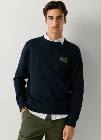 Sudadera con cuello redondo y logotipo
