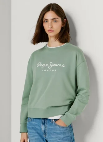 Sudadera con cuello redondo y logotipo