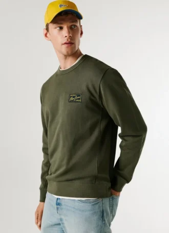Sudadera con cuello redondo y logotipo