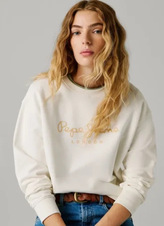 Sudadera con cuello redondo y logotipo