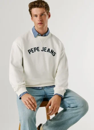 Sudadera con cuello redondo y logotipo