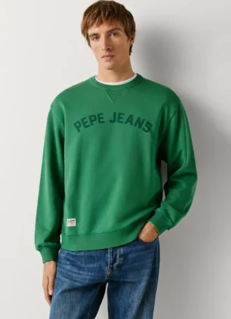 Sudadera con cuello redondo y logotipo
