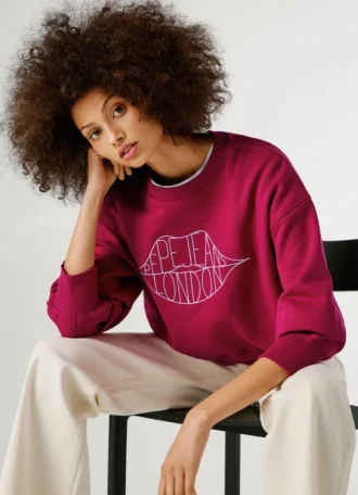 Sudadera con cuello redondo y logotipo