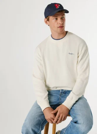 Sudadera con cuello redondo y logotipo
