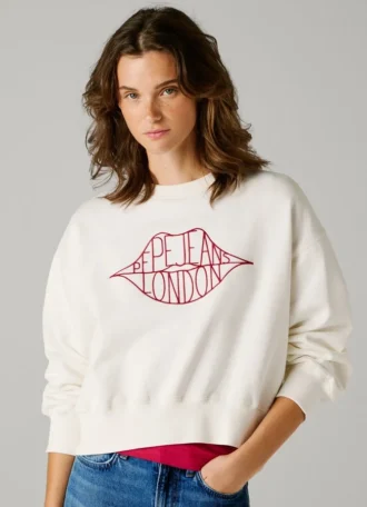 Sudadera con cuello redondo y logotipo