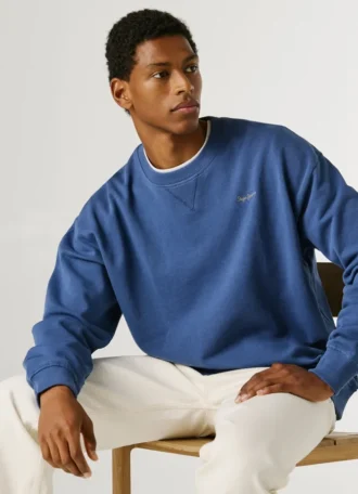 Sudadera con cuello redondo y logotipo