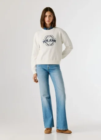 Sudadera con cuello redondo y logotipo
