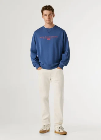 Sudadera con cuello redondo y logotipo