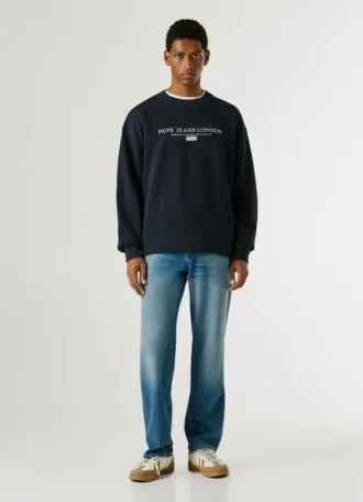 Sudadera con cuello redondo y logotipo