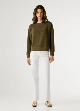 Sudadera con cuello redondo y logotipo