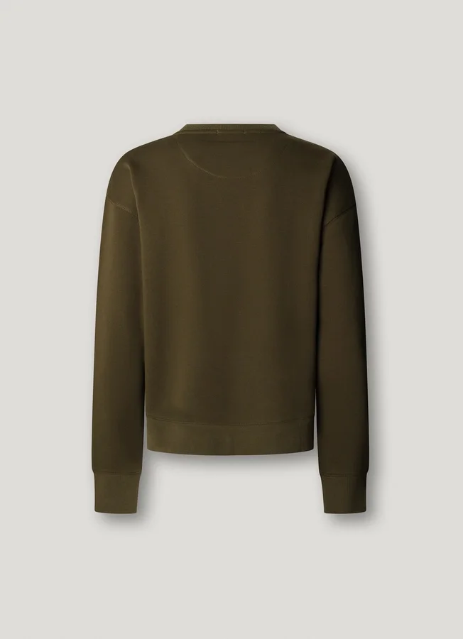 Sudadera con cuello redondo y logotipo Sudadera con cuello redondo y logotipo
