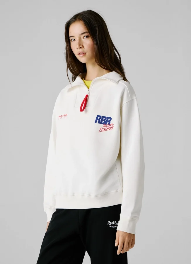 Sudadera de corte holgado con media cremallera Sudadera de corte holgado con media cremallera