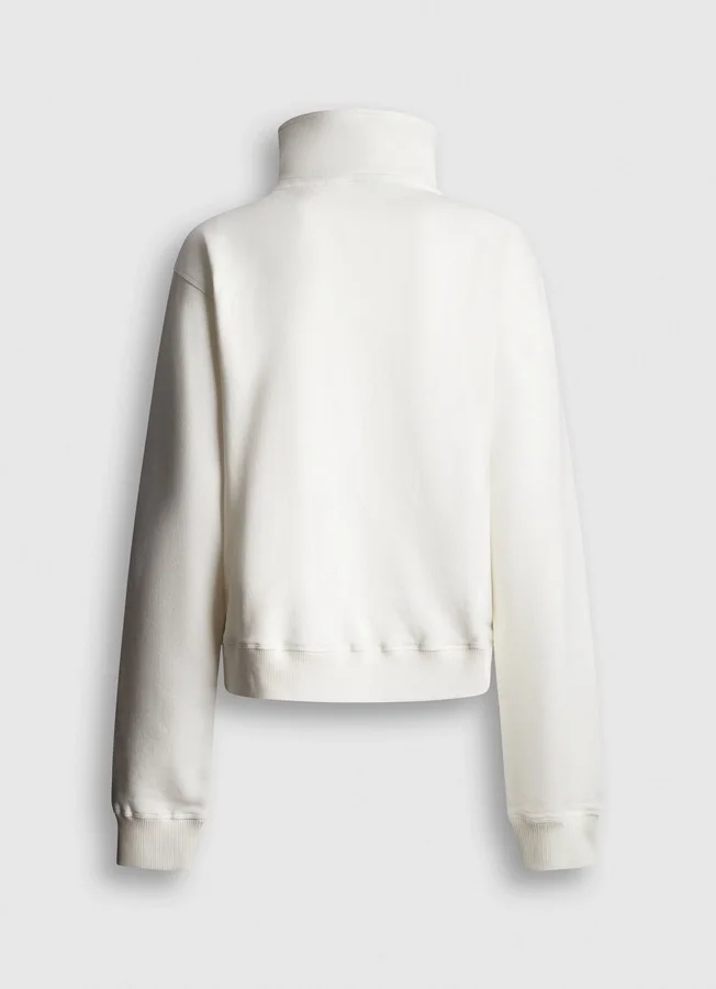 Sudadera de corte holgado con media cremallera Sudadera de corte holgado con media cremallera